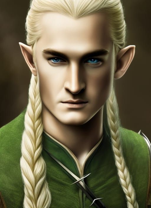 Legolas the Elf: Detailed Lord of the Rings Portrait