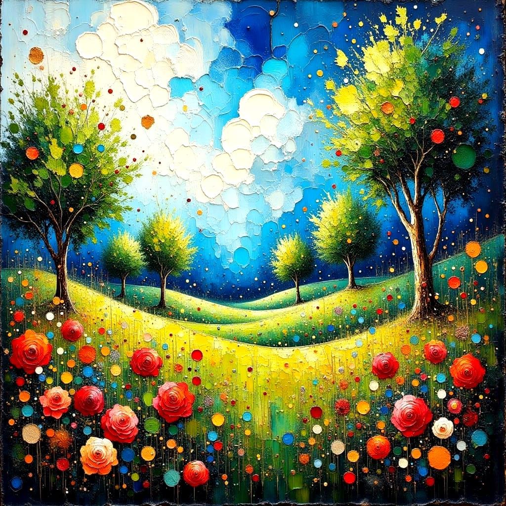 A Vibrant World in Impasto Oil Painting