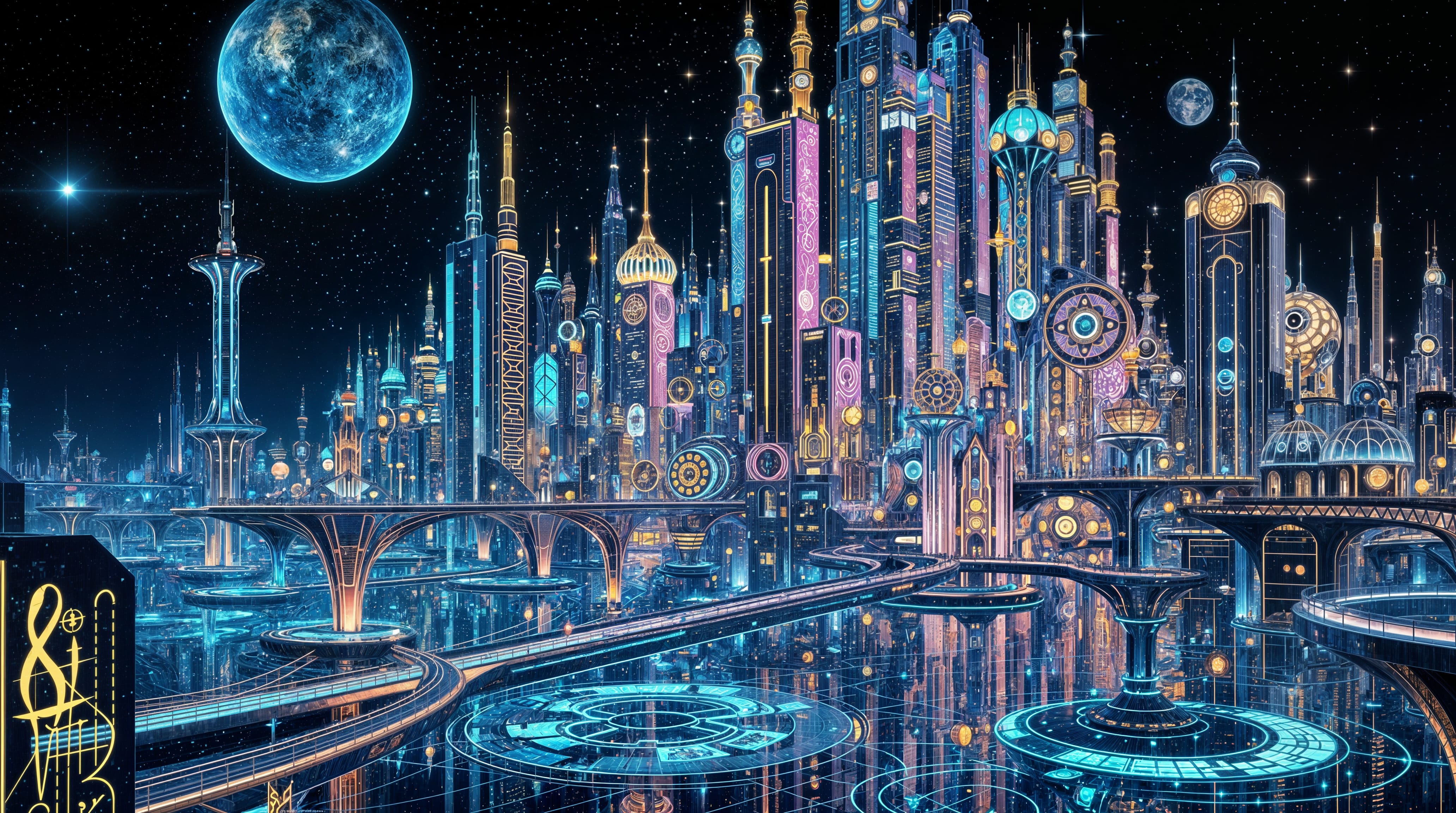 Methane City: Luminescent Panels on Liquid Methane Planet