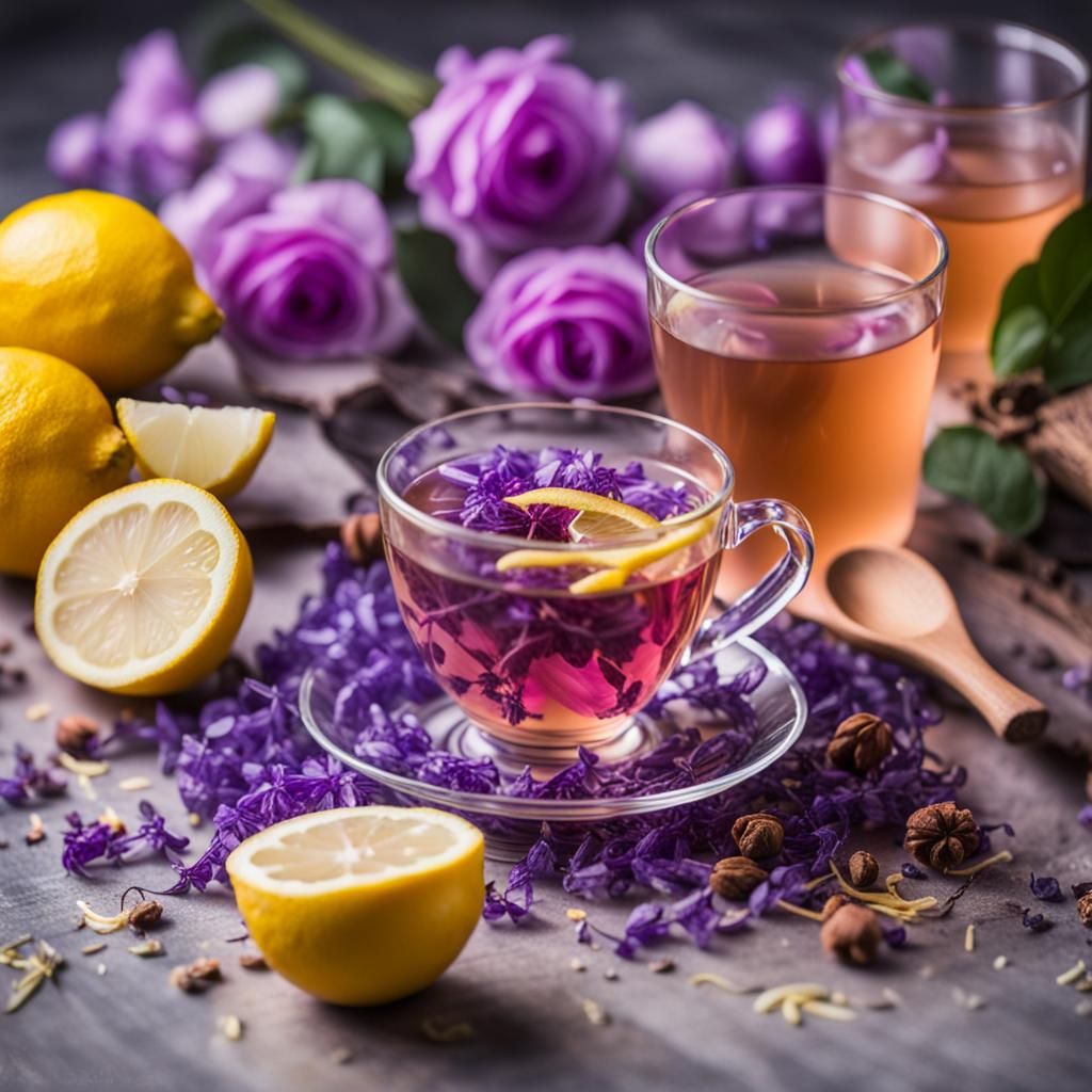 Fragrant Herbal Tea Blend Still Life