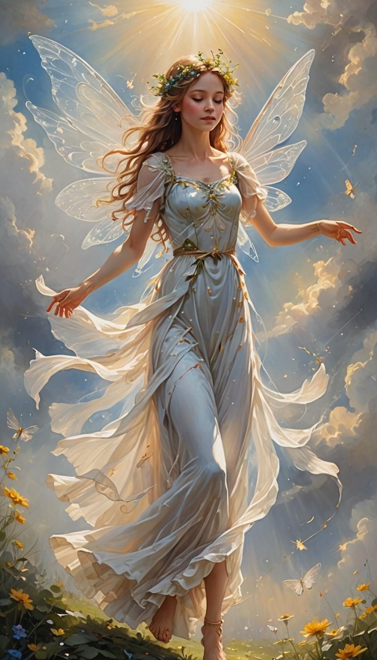 Dancing Faerie in Divine Sunlight