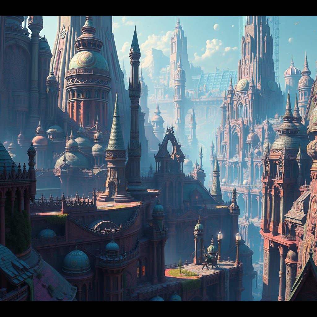 Epic High-Fantasy Realm in Detailed Matte Painting Style