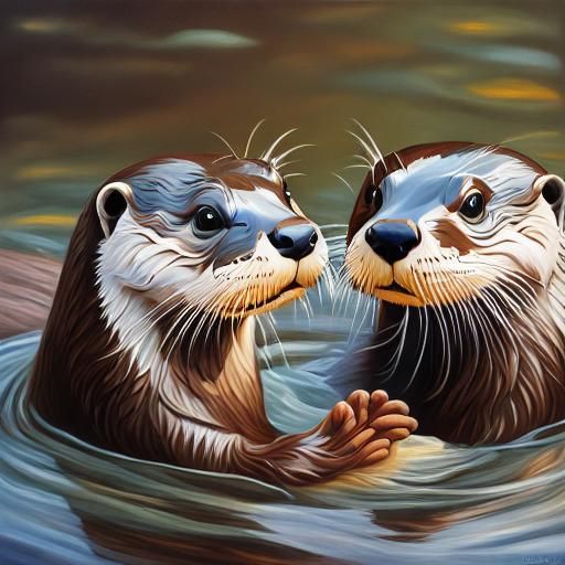 Adorable Otter Generated by AI Model