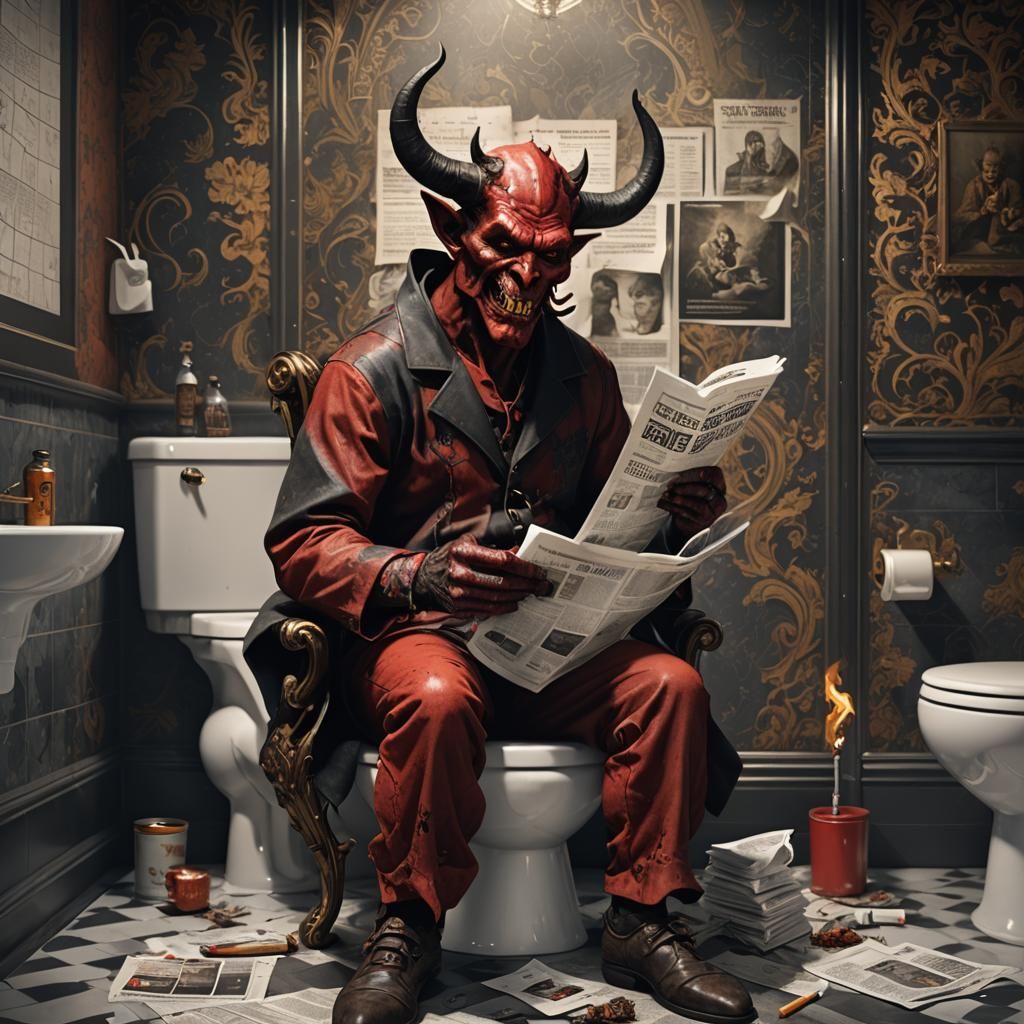 The Devil Relaxing: Matte Painting in Deep Color