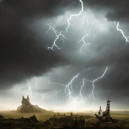 Epic Storm's Eye Digital Matte Painting