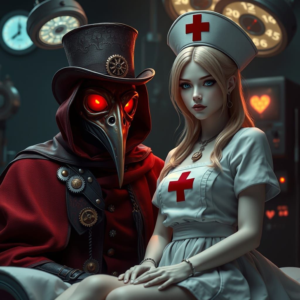 Baroque Steampunk Doctor's Chamber in Hyper-Realistic 3D