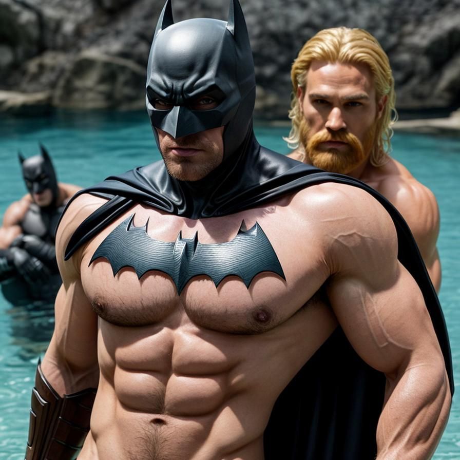 Admiration: Masked Man and Blonde Aquaman