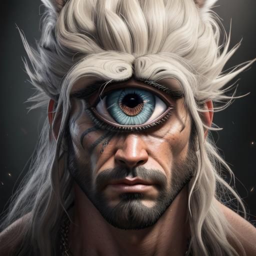 Cartoon Cyclops Portrait in Hyperrealistic Style