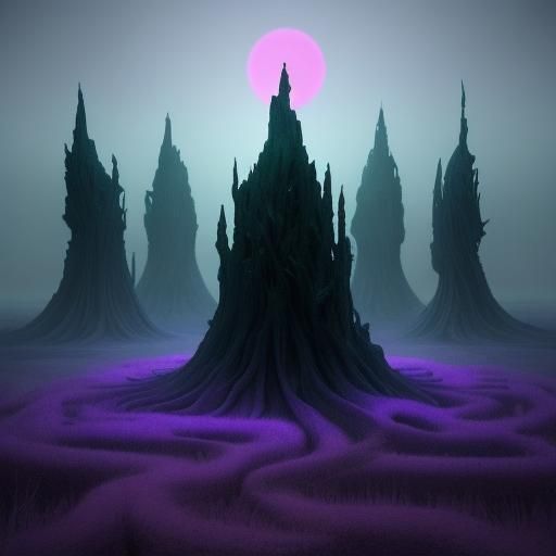 Surreal Interconnected Minds in Eerie Dreamscape