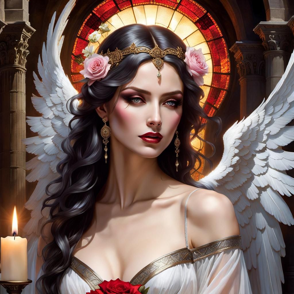 Angelic and Demonic Beings in Passionate Embrace