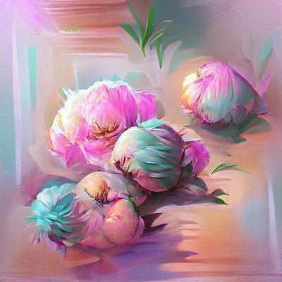 Glowing Pastel Peonies on Artstation