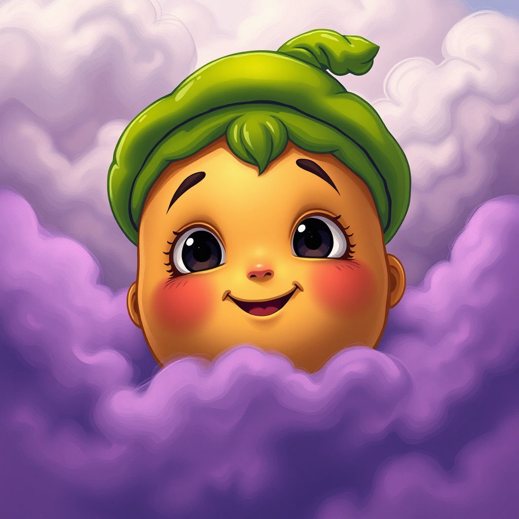 Chibi Potato Boy in Dreamlike Surrealism