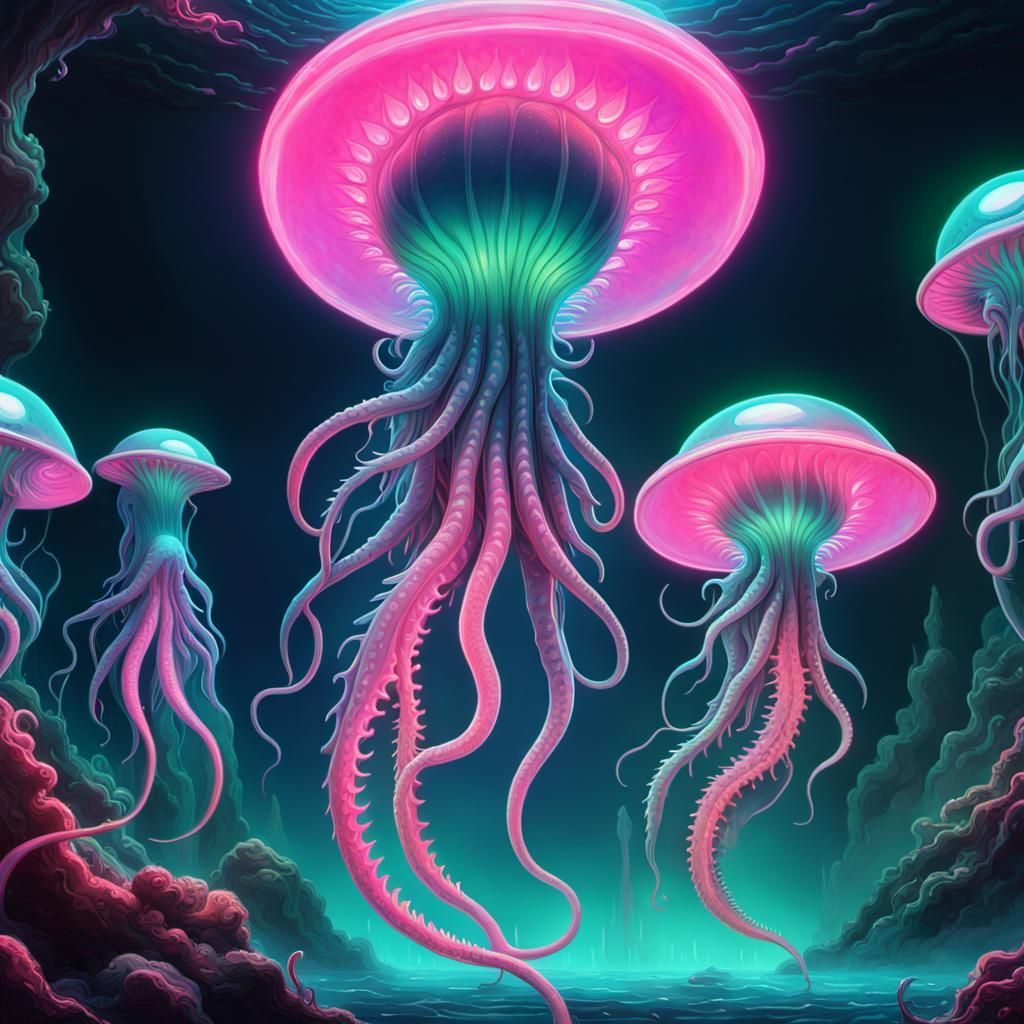 Psychedelic Sci-Fi Kingdom Under the Sea