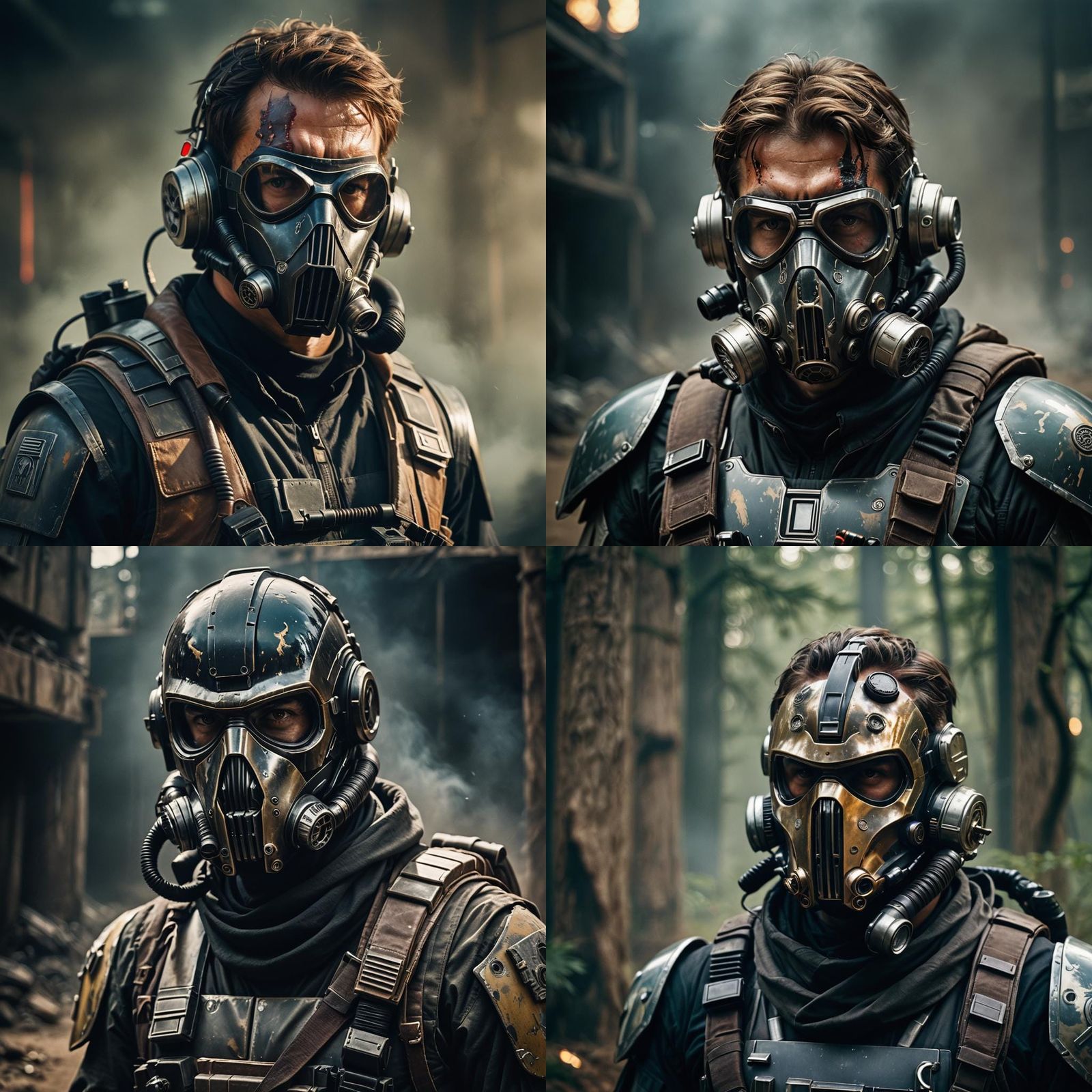 Cinematic Bounty Hunter with Rebreather Mask