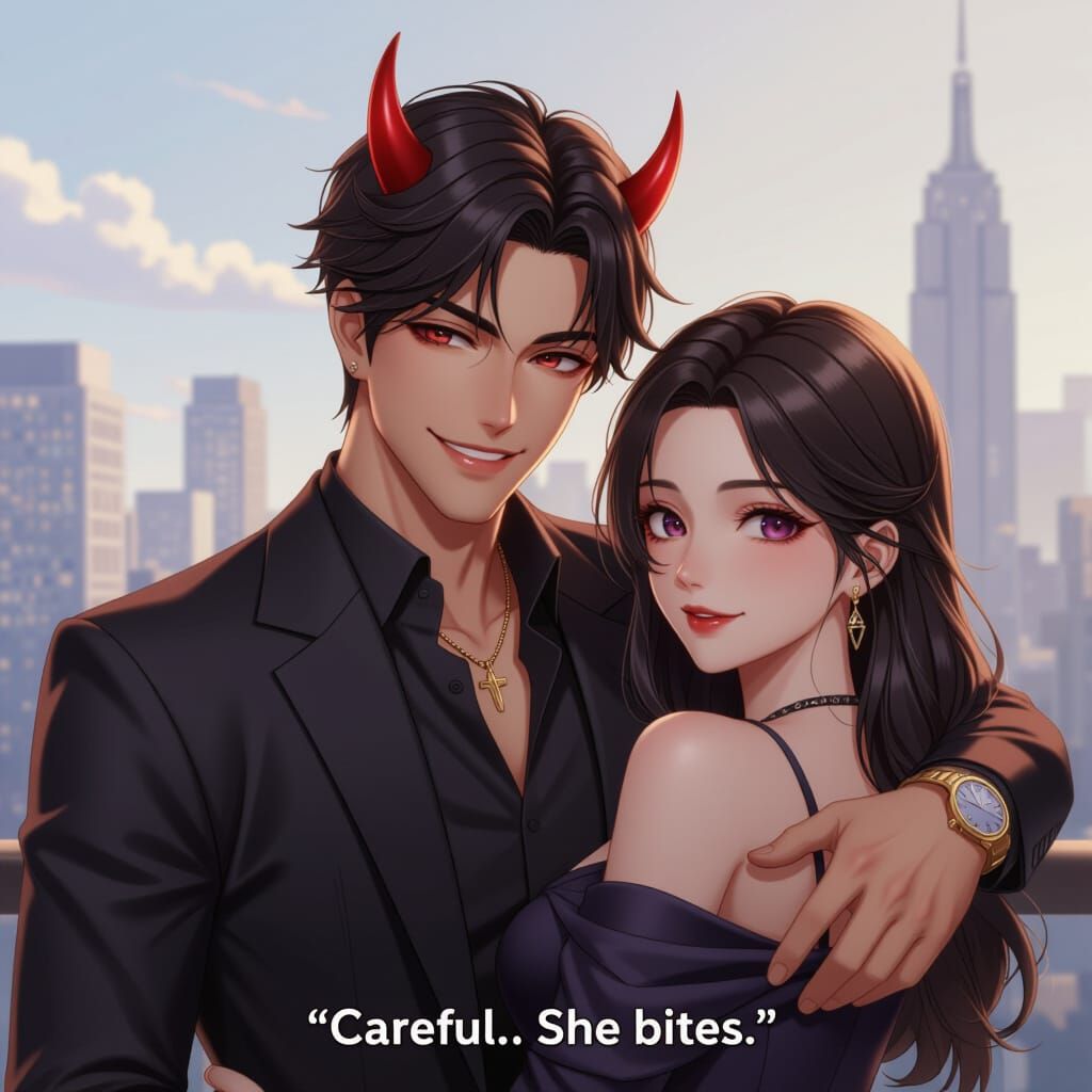 Devilishly Handsome Man Flirts Suggestively in 3D Anime Styl...