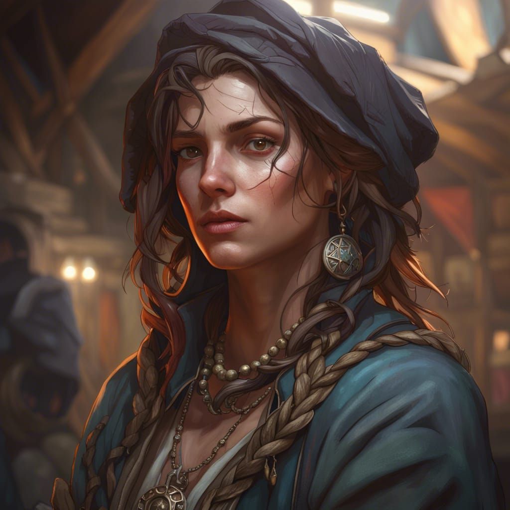 Detailed Pirate Hideout Concept Art Portrait
