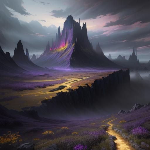 Epic Landscapes in Dark Fantasy Style