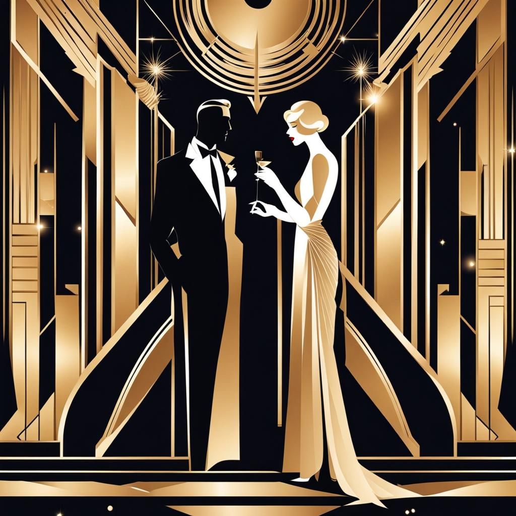 Art Deco New Year's Eve Chiaroscuro Elegance