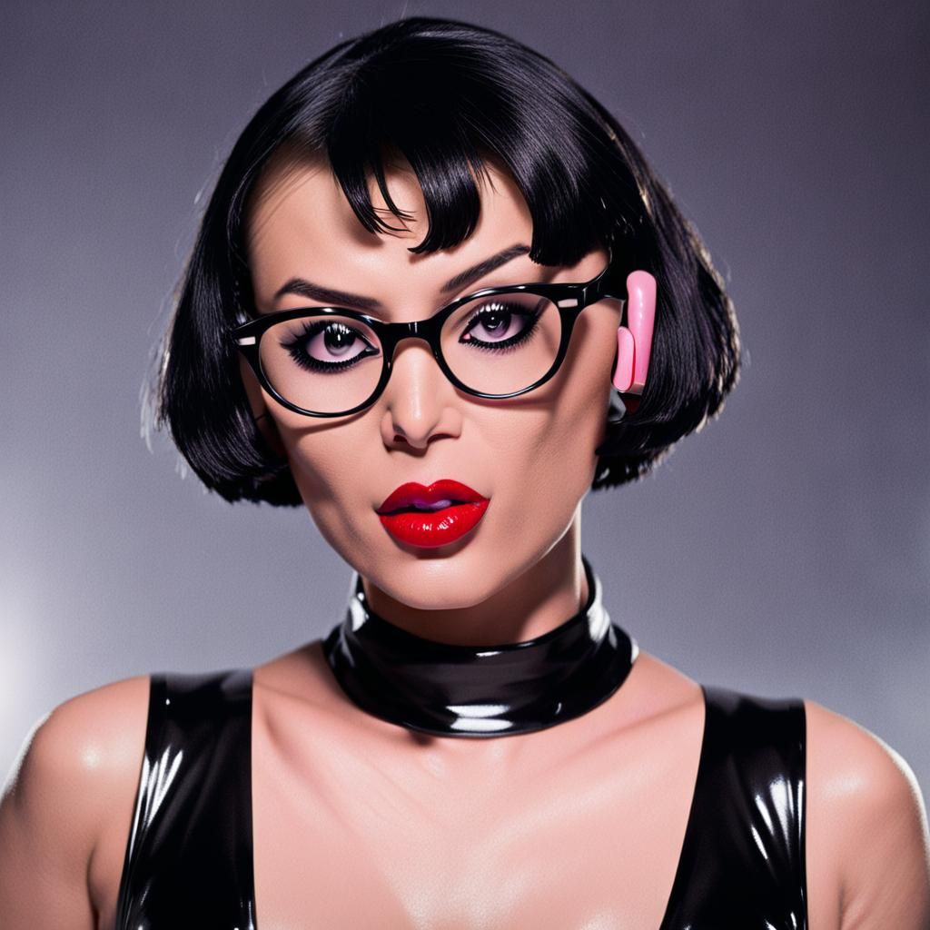 Velma Dinkley Black and White Latex Portrait