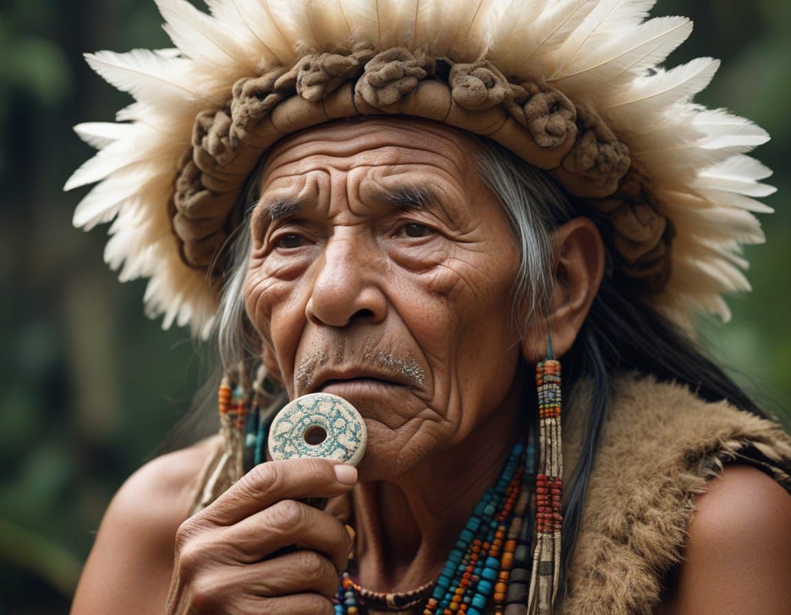 Shaman's Peyote Vision: A Psychedelic Journey