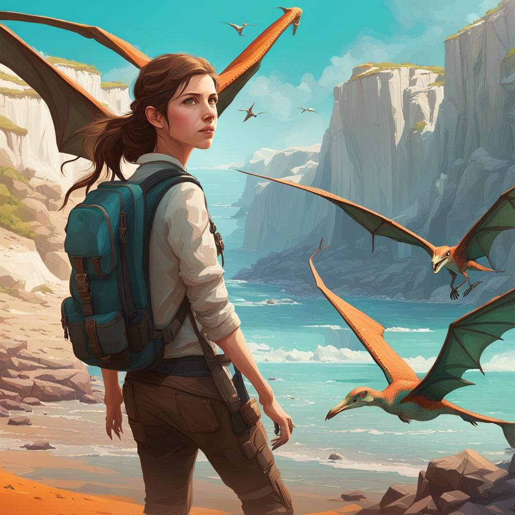 Anna Kendrick Birdwatching with Pterodactyls on Mesozoic Bea...
