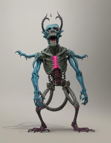 Grotesque Zombie in Post-Apocalyptic Pixel Art