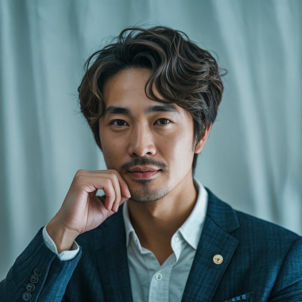 Charismatic Japanese Man Portrait