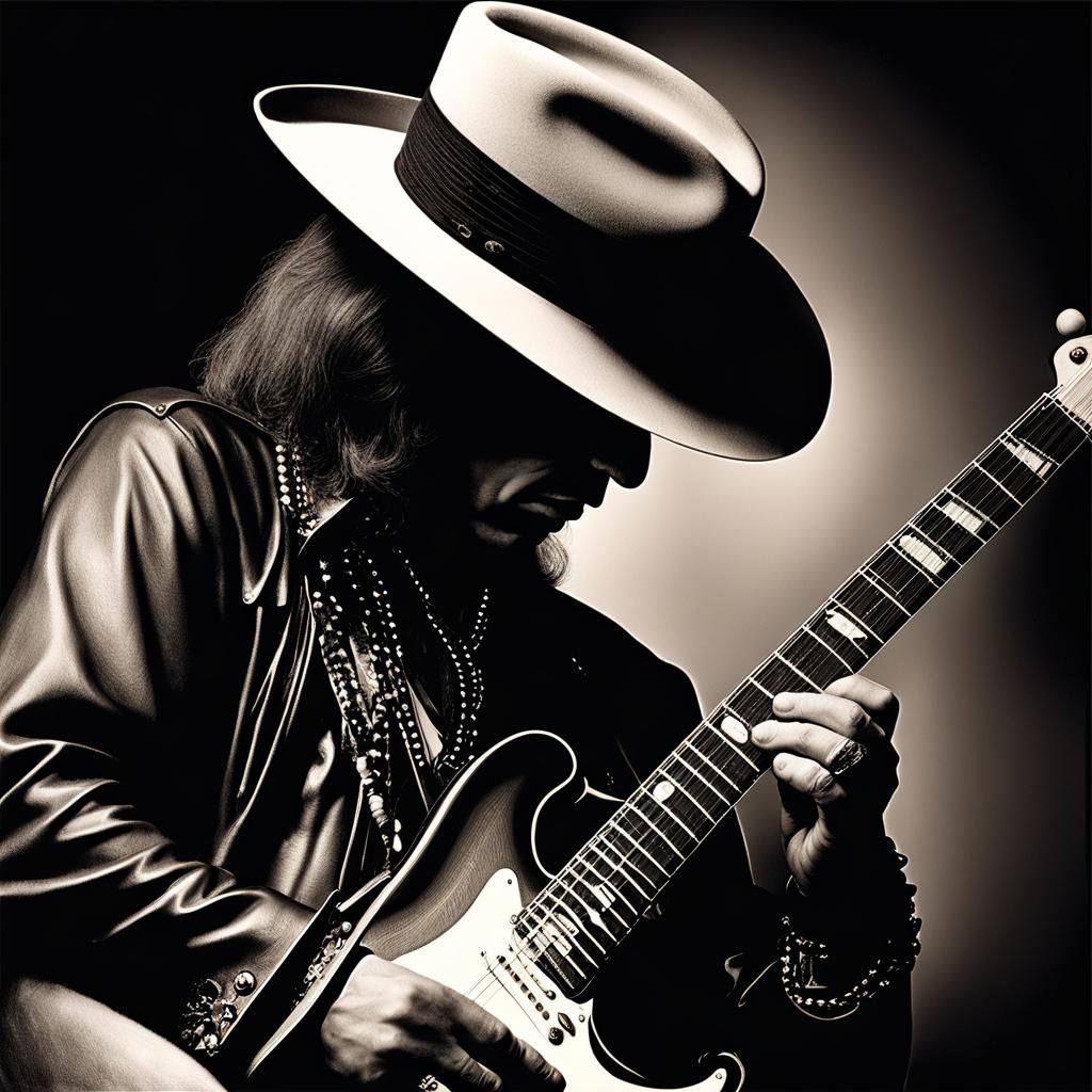 Blues Guitarist Bends Strings with Passion