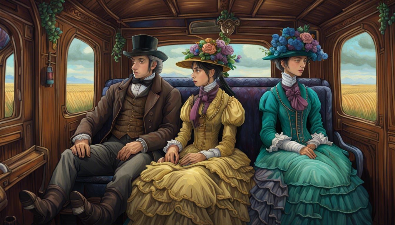 iIn a Victorian carriage