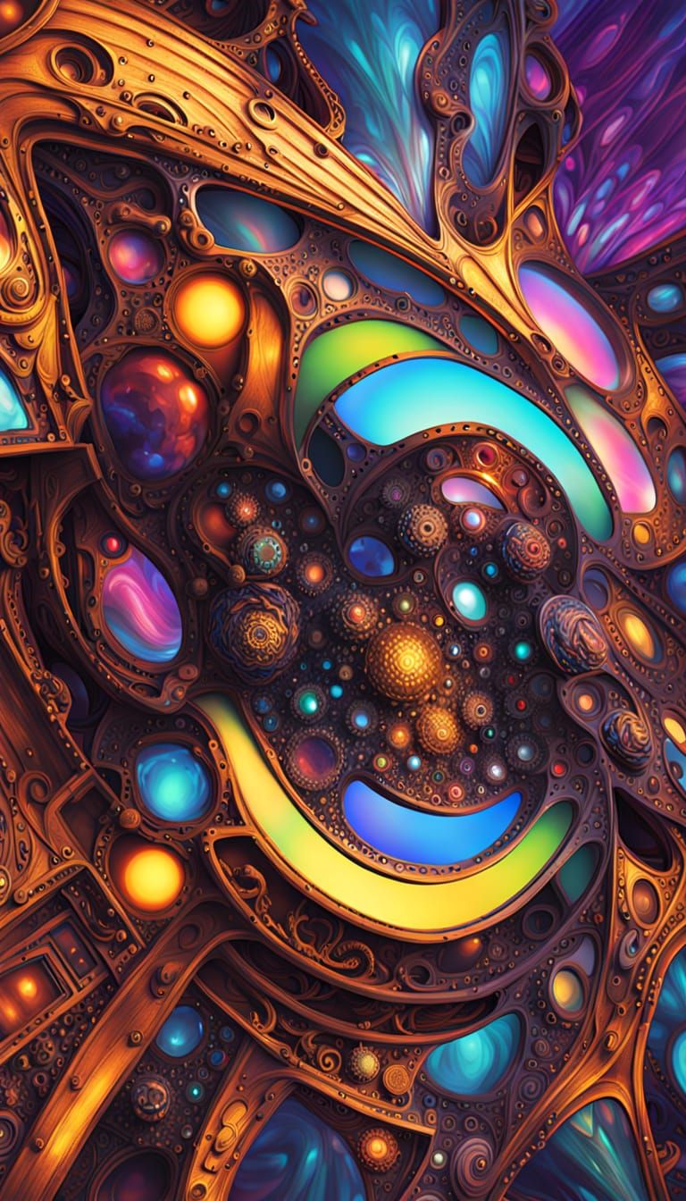 AI Explores Art Styles: Cosmic, Colorful, and Detailed