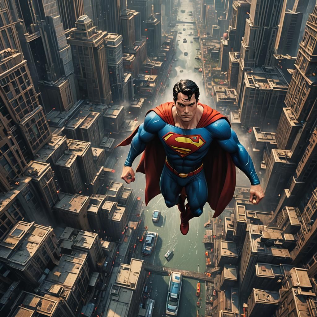 Superman: Detailed Matte Painting in Deep Color