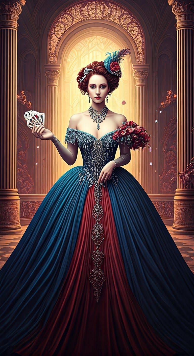 Cyberpunk Aristocrats in Tamara de Lempicka Style