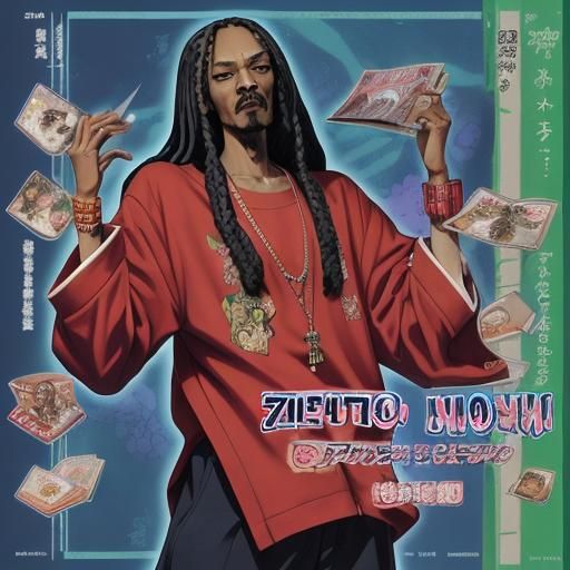 Snoop Dog as Anime Manga Book Cover