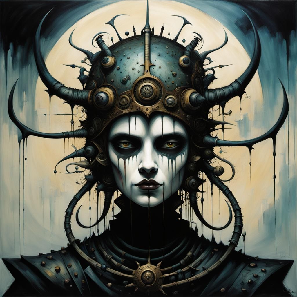 Dramatic Abstract Expressionism with Tilted Horizon