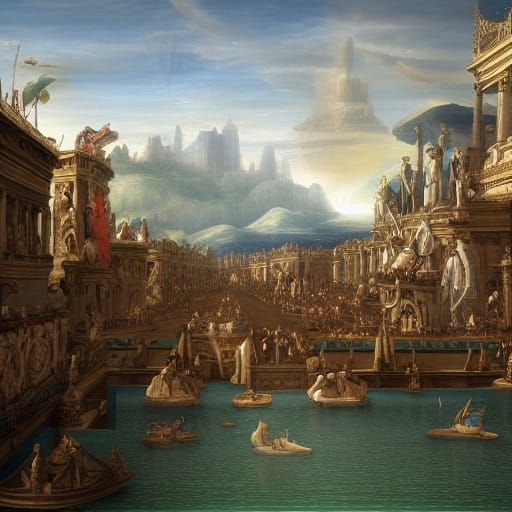 Detailed Matte Painting of the Renaissance