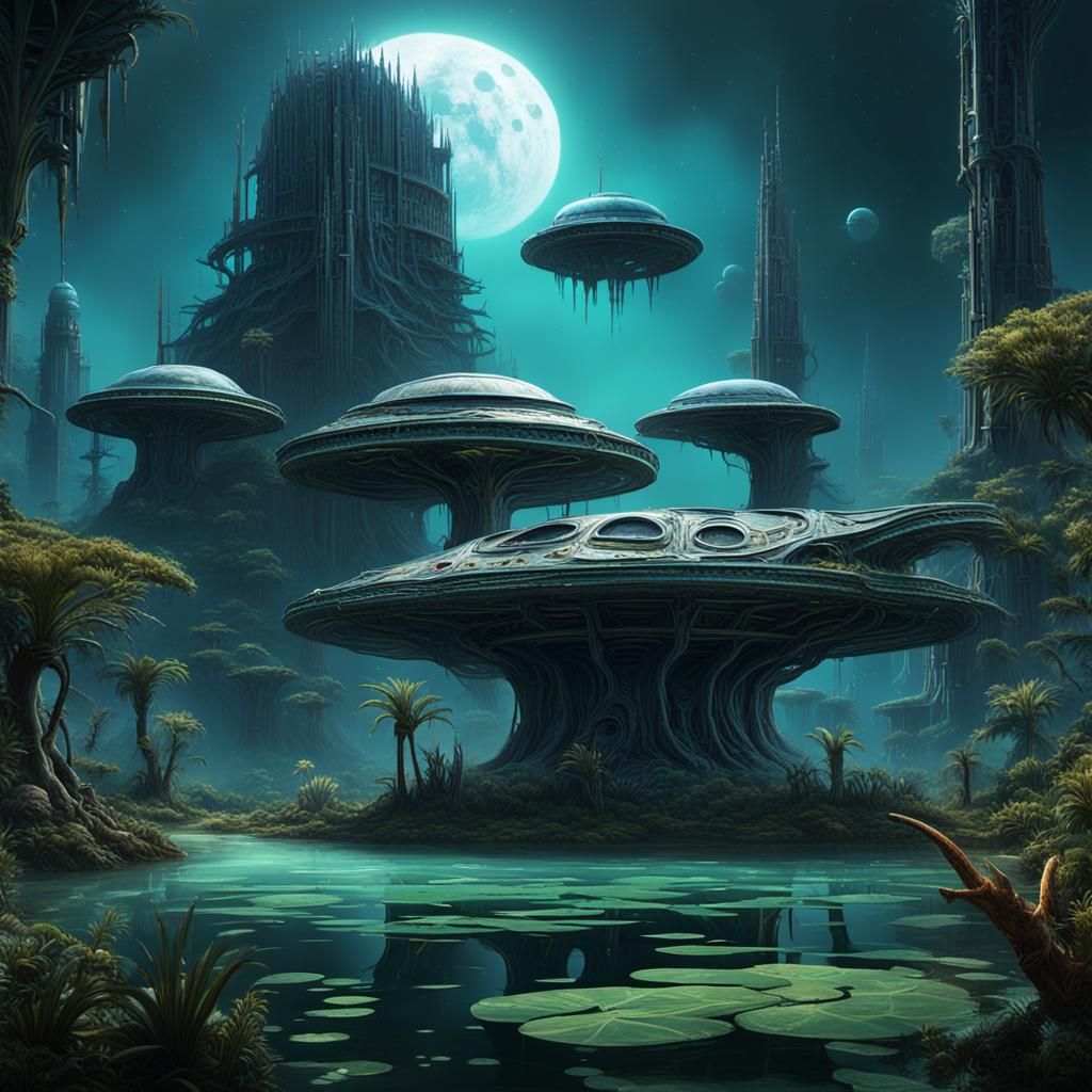 Extraterrestrial Everglades: A Fantastical Matte Painting