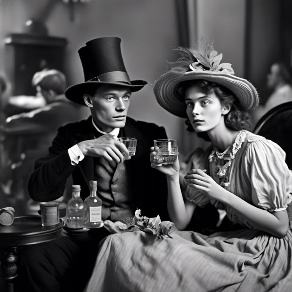 Tom Sawyer and Armless Woman: 1890s Black and White