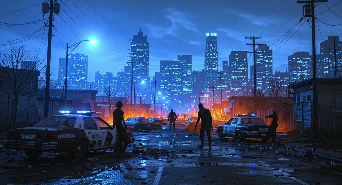 Zombie Apocalypse: City Ruins in Cinematic Style