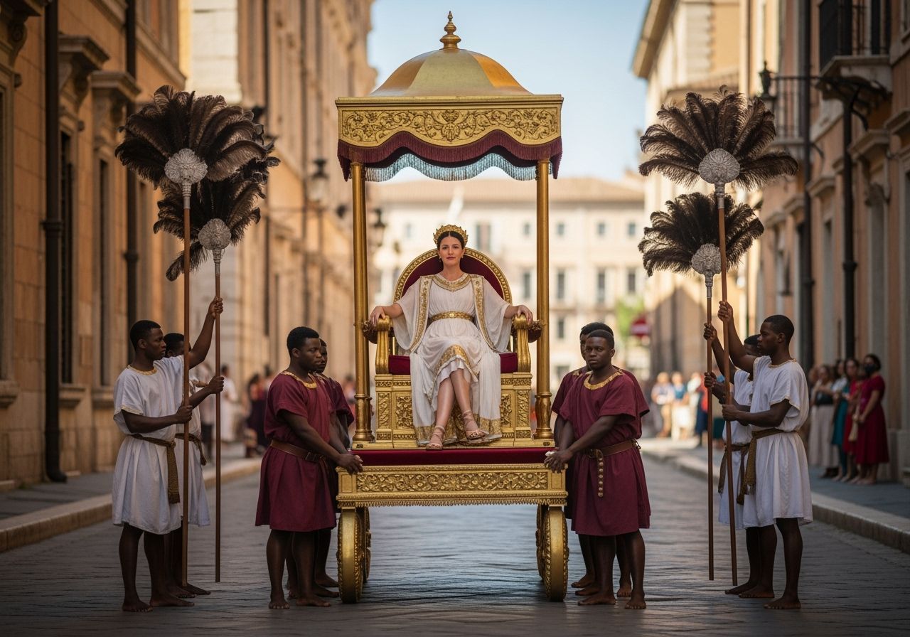 Empress Messalina on a Litter in Ancient Rome