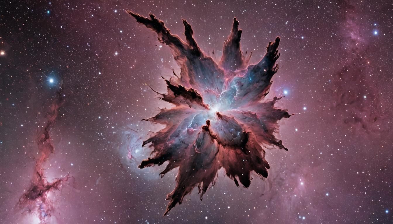 Explosive Sci-Fi Image of Galaxies and Nebulas