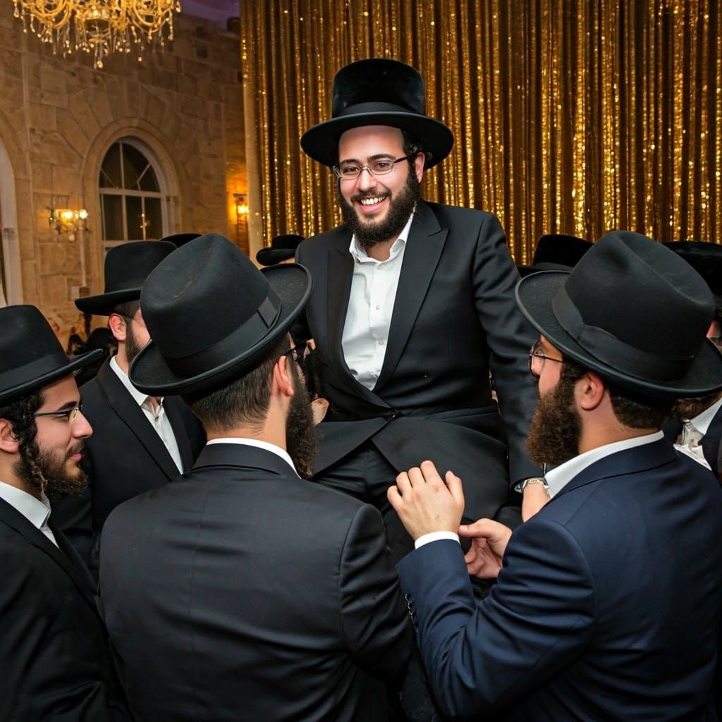 Joyful Hasidic Wedding Celebration in Jerusalem