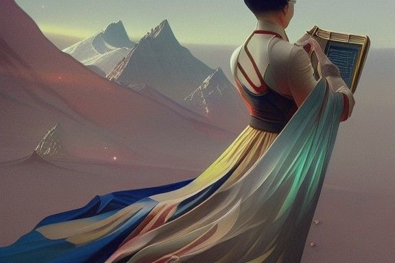 Cosmic Soviet Ritual: Digital Painting Concept Art