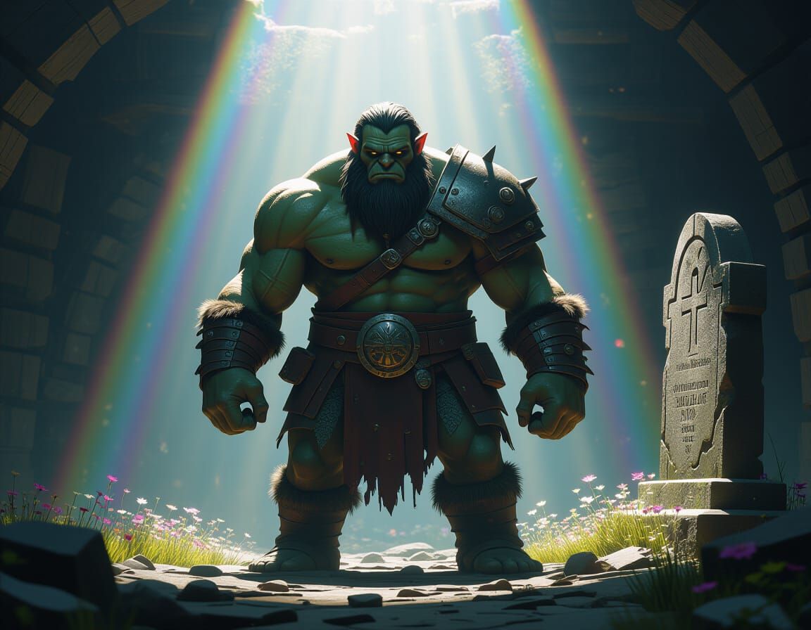 Mourning Troll in Hyperdetailed Cinematic Style