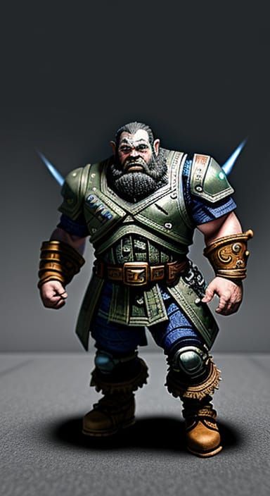 Cyborg Dwarf with Superhuman Abilities