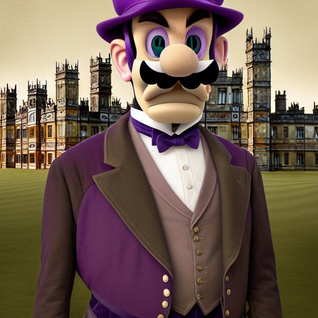 Waluigi in Downton Abbey: Classical Portrait
