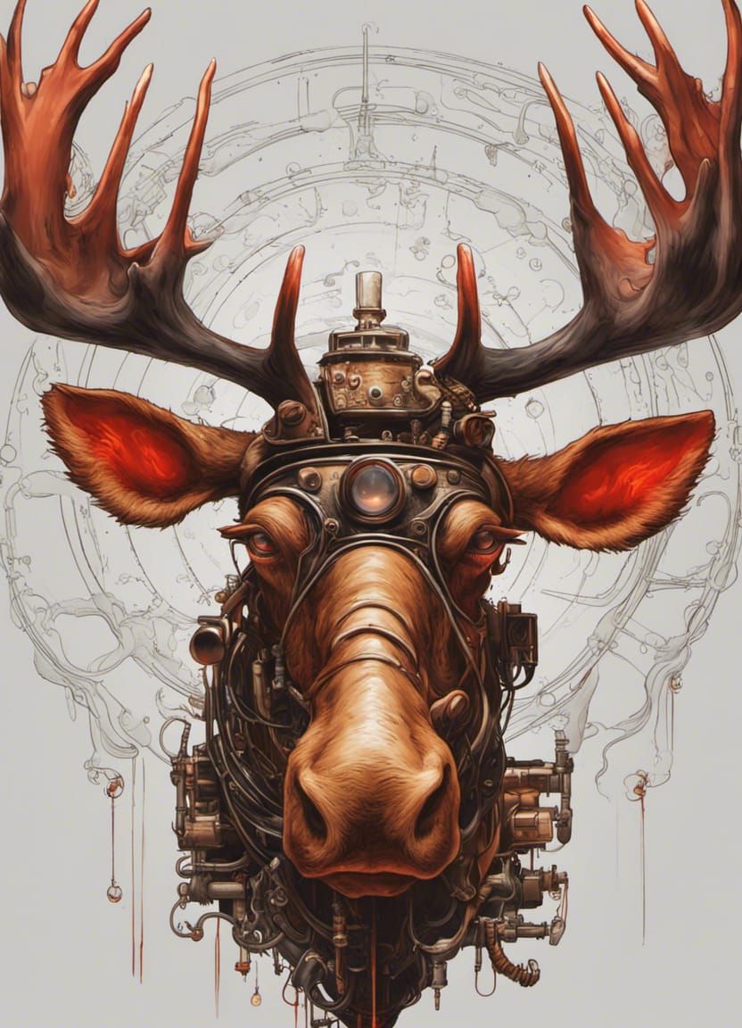 Robotic moose head