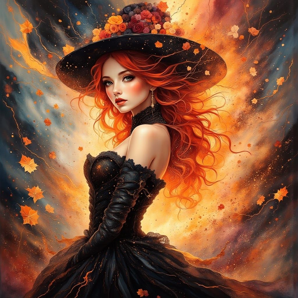 Elegant Futuristic Lady in Corseted Attire