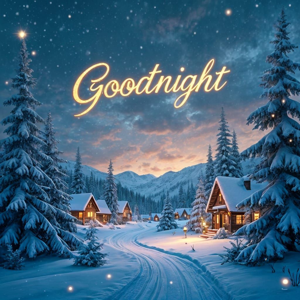 Serene Winter Wonderland at Dusk