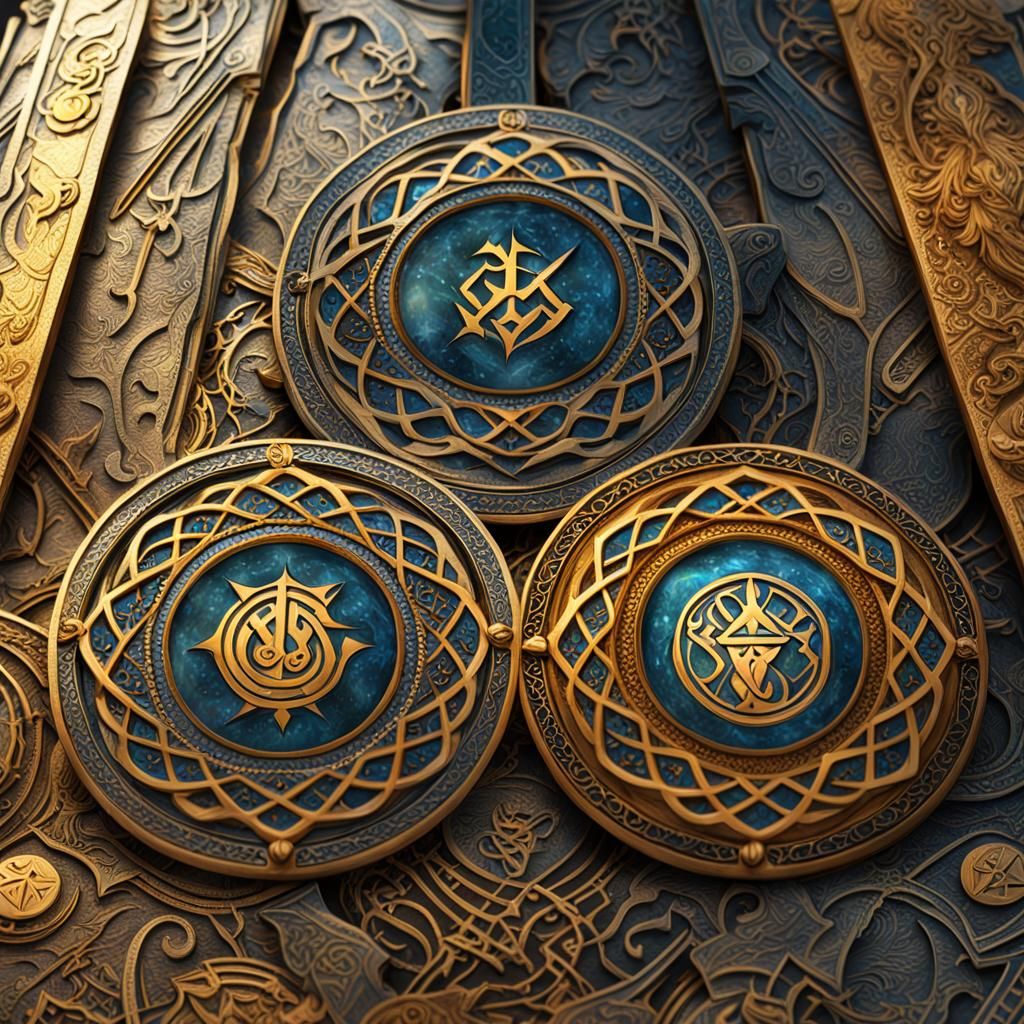 Warrior with Runed Medallions: Fantasy Concept Art