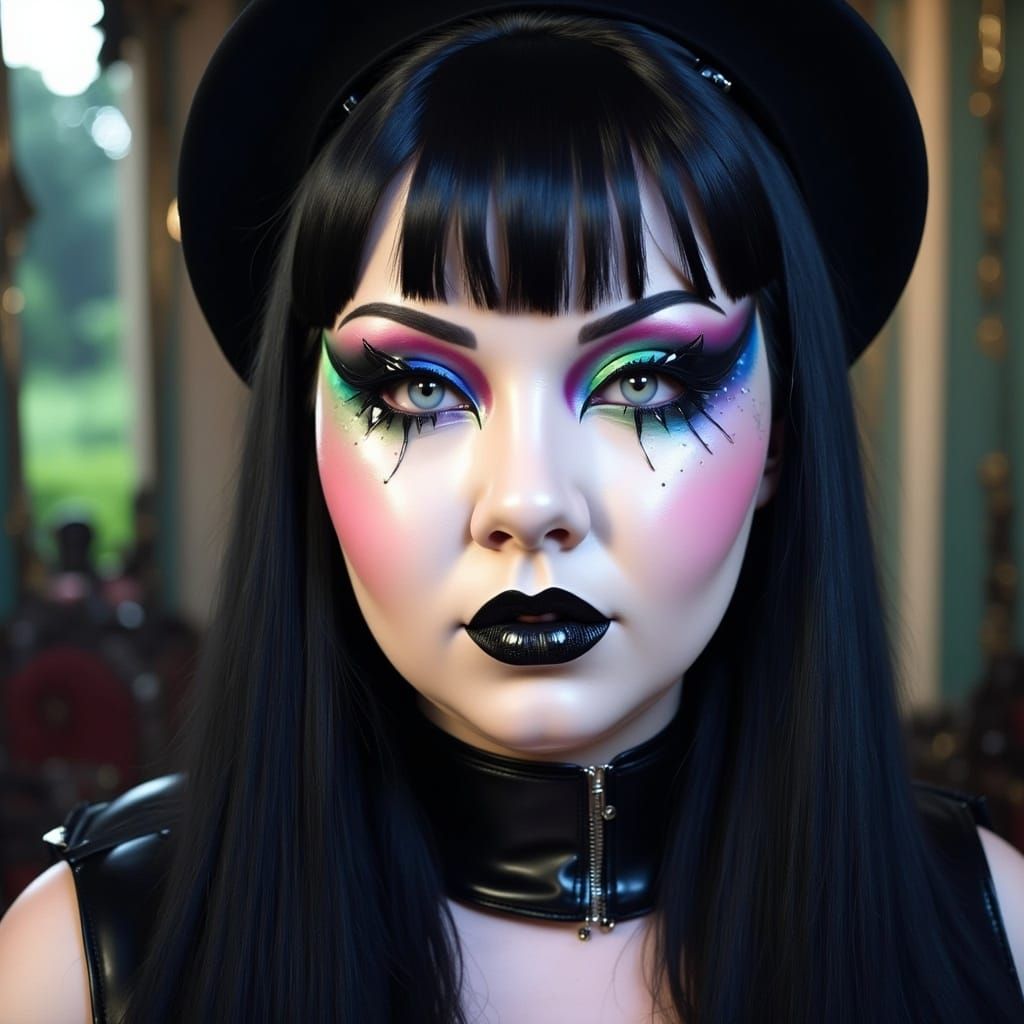 Gothic Princess in Dark Glamour, Inspired by Dark Fantasy Ar...